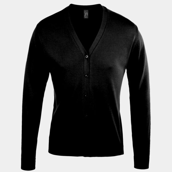 SOL'S Ladies Golden Cotton Acrylic V Neck Cardigan Thumbnail