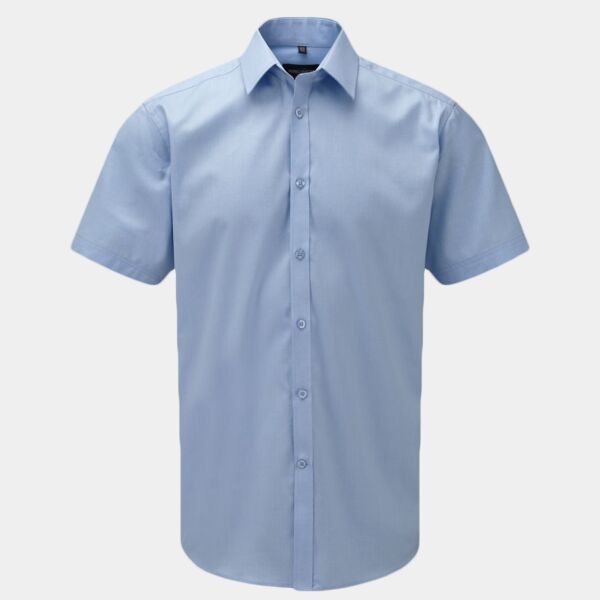 Russell Collection Short Sleeve Herringbone Shirt Thumbnail
