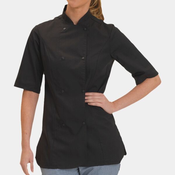 Dennys Ladies Short Sleeve Premium Chef's Jacket Thumbnail