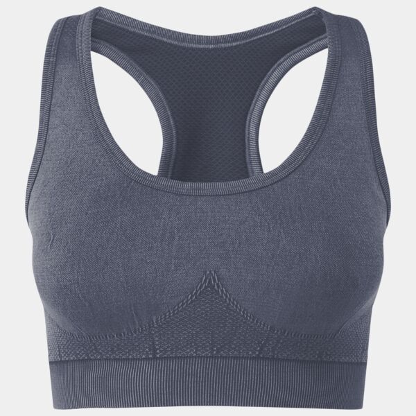 "Tridri® seamless "3D fit" multi-sport sculpt bra top denim" Thumbnail