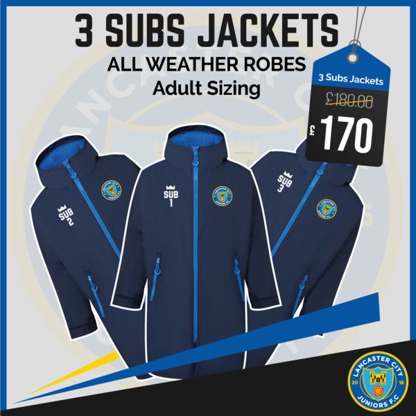 3 Subs Jackets Adults Sizing Thumbnail